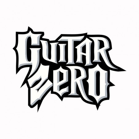 T-shirt humor Guitar Hero parody Guitar Zero white sublimation