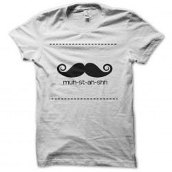 tee shirt mustache special white sublimation
