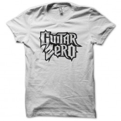 T-shirt humor Guitar Hero parody Guitar Zero white sublimation