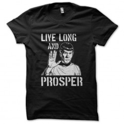 long life and prosperity tee shirt star trek black sublimation