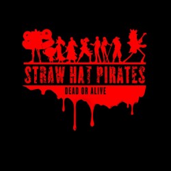 One piece Straw Hat Pirates t-shirt black sublimation
