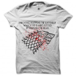 Game of thrones T-shirt stark white sublimation