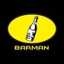 t-shirt barman parody batman black sublimation