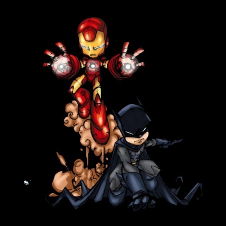 iron bat man t-shirt black sublimation