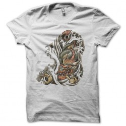 T-shirt dragon colorful white tattoo sublimation