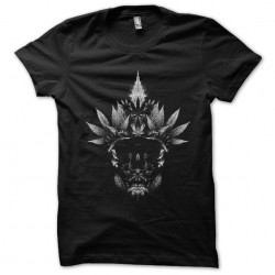 shirt cannabis skull black sublimation