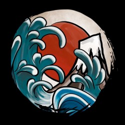 tee SHirt Hokusai Comic  sublimation