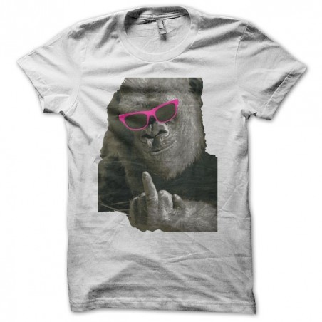 Tee shirt Gorilla Pink Glasses Fuck Off  sublimation