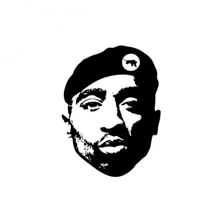 Tupac Black Panther white sublimation t-shirt