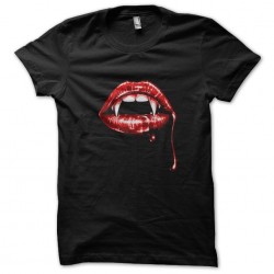 vampire shirt lips black sublimation