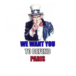 tee shirt we want you to defend paris  sublimation