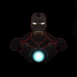 Iron Man sublimation black t-shirt