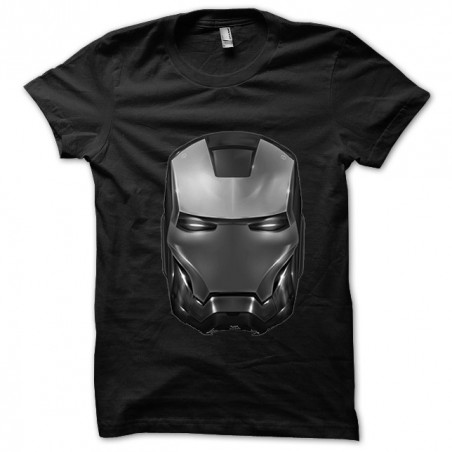 T-shirt black helmet Iron Man Black & White sublimation