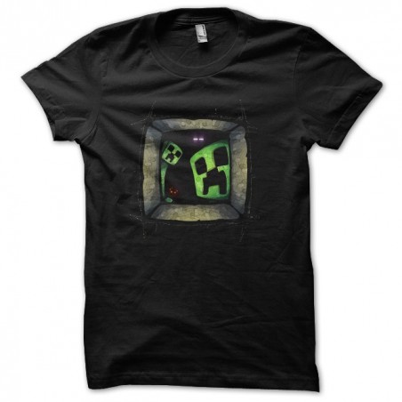 shirt minecraft horror black tv sublimation