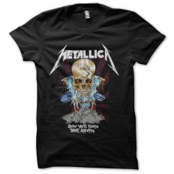 shirt metallica skulls black sublimation