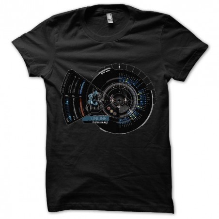 Black Iron Man Jarvis T-shirt sublimation