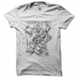 Ganesh warrior artwork white sublimation t-shirt