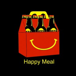 black sublimation happy meal shirt