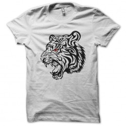 Tiger eyes red t-shirt in white sublimation