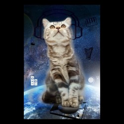 techno cat shirt in da space sublimation
