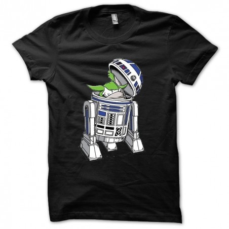 T-shirt black Yoda R2D2 sublimation