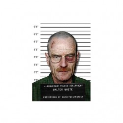 Tee shirt Breaking Bad Walter White police face  sublimation