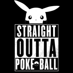 tee shirt Pikachu - Straight outta Pokeball sublimation