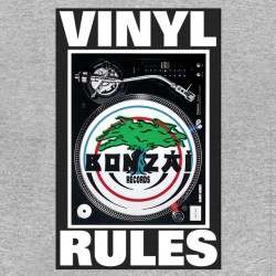tee shirt vinyl Bonzai records gris sublimation