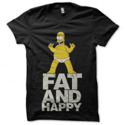 tee shirt homer simpson fat and happy sublimation