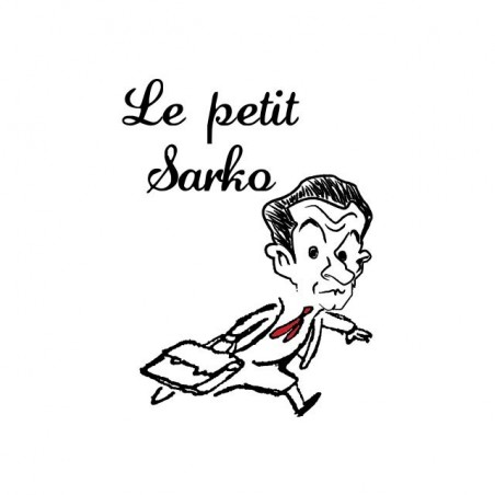 The little nicolas parody Sarkozy white sublimation t-shirt