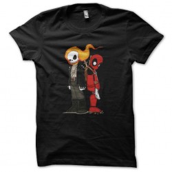 Ghost rider and Deadpool t-shirt in funny black sublimation