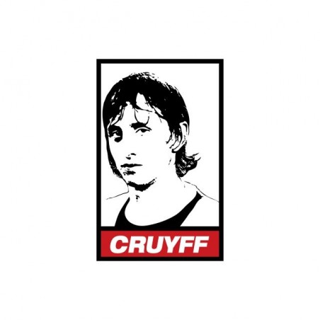 Johan Cruyff parody Obey white sublimation t-shirt