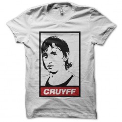 Johan Cruyff parody Obey white sublimation t-shirt