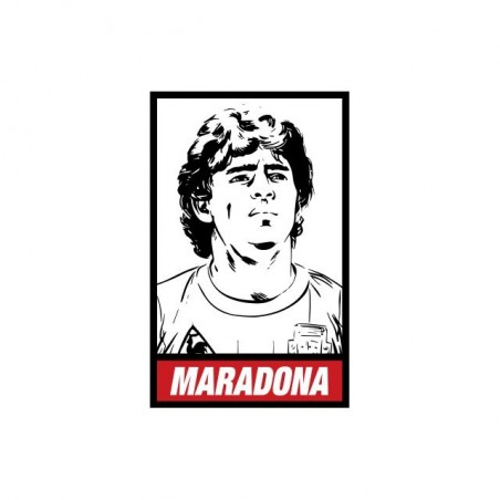 Diego Maradona parody Obey white sublimation t-shirt
