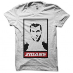 Zinedine Zidane parody Obey white sublimation t-shirt