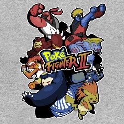 tee shirt PokeFighter gris sublimation