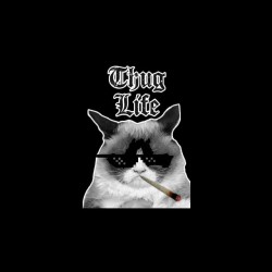 shirt thug life cat gangsta sublimation