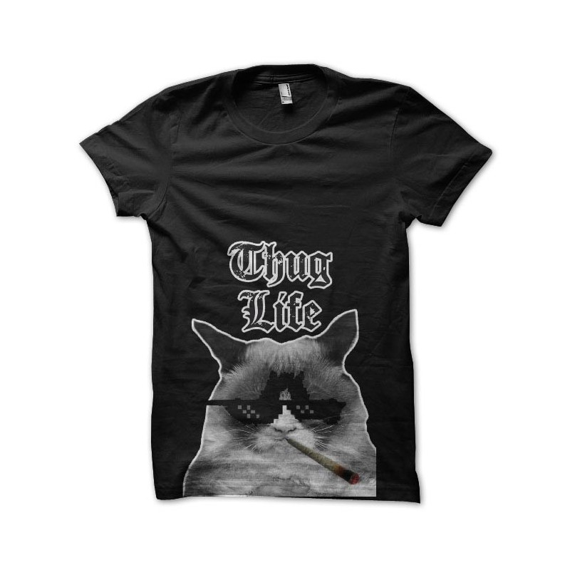 shirt thug life cat gangsta sublimation