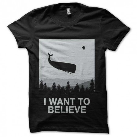 shirt i want to believe flying whale sublimation