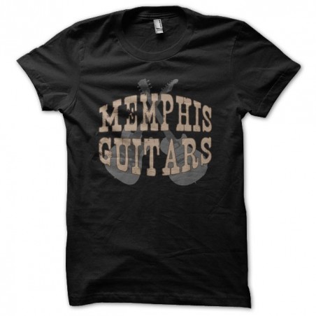 Memphis guitars black sublimation t-shirt