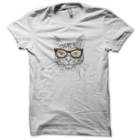 Tee shirt Chat à lunettes léopard  sublimation