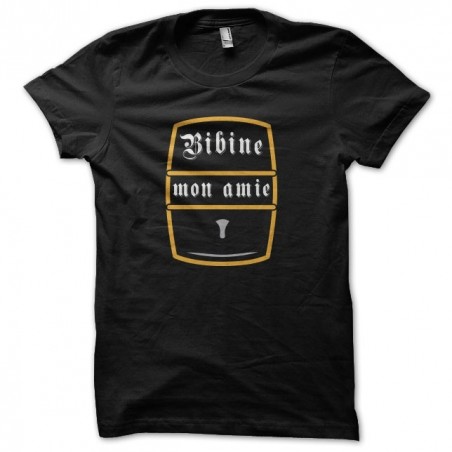 Beer t-shirt Bibine my friend black sublimation
