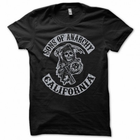 Sons Of Anarchy california bikers t-shirt in silver black sublimation