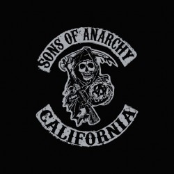 Tee shirt bikers Sons Of Anarchy california en argent   sublimation
