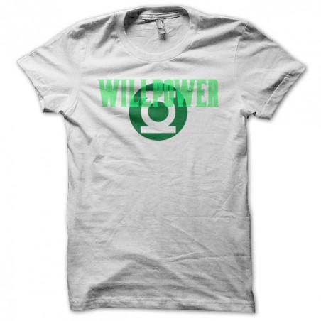 Green Lantern willpower justice court tee shirt white sublimation