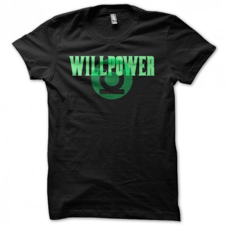 Tee shirt Green Lantern Willpower justice league basis black sublimation