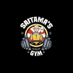 shirt saitama's gym one punch man sublimation