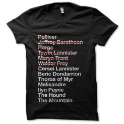 Arya's Killing List Game of Thrones Sublimation T-Shirt
