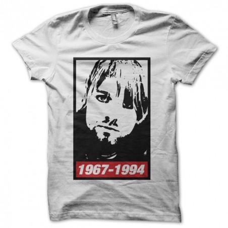T-shirt Kurt Cobain 19671994 parody Obey white sublimation