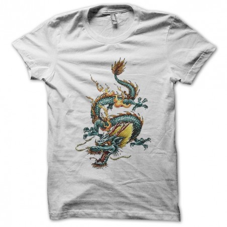 T-shirt dragon green tattoo white sublimation